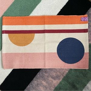 🟠 PopShelf Color Block Geometric Summer Floor Rug